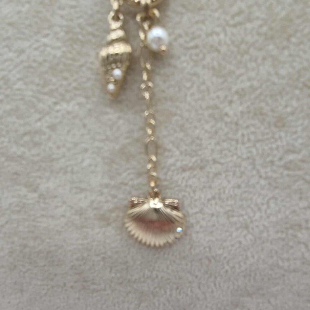 J Crew Gold Factory Tone Shell Necklace NWT!  NEW! - Picture 8 of 12